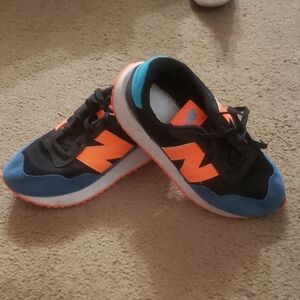New Balance Kids' Black and Orange Sneakers